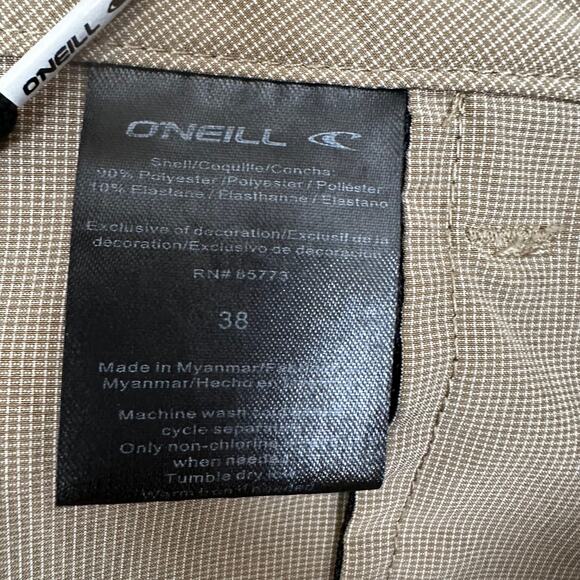 O'Neill Crossover Hybrid Shorts Cargo Pockets Stretch Hyperdry Dark Khaki 38 - Picture 9 of 15